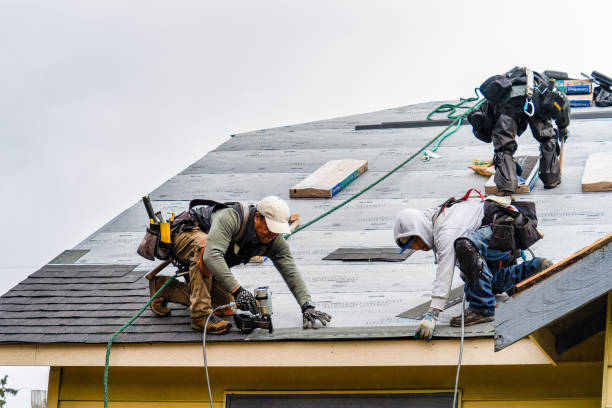 Professional Gutter Installation technician working in Reading, PA